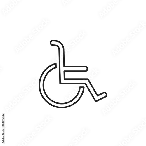 Accessible Wheelchair Icon Representing Disability and Mobility Assistance