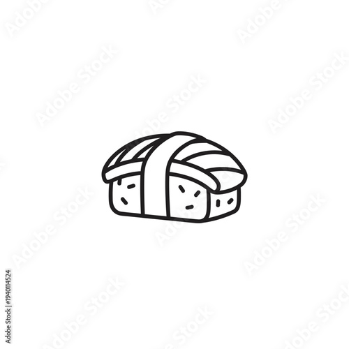 Creative Illustration of a Sushi Roll with Fresh Ingredients for Food Enthusiasts