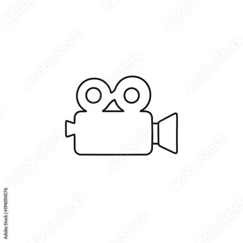 Creative Vintage Movie Camera Illustration for Filmmaking and Media Production