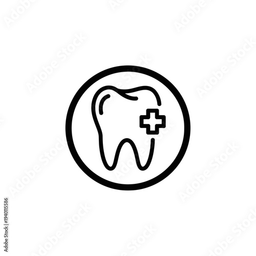 Dental Care and Oral Health Icon Illustration for Medical and Healthcare Use