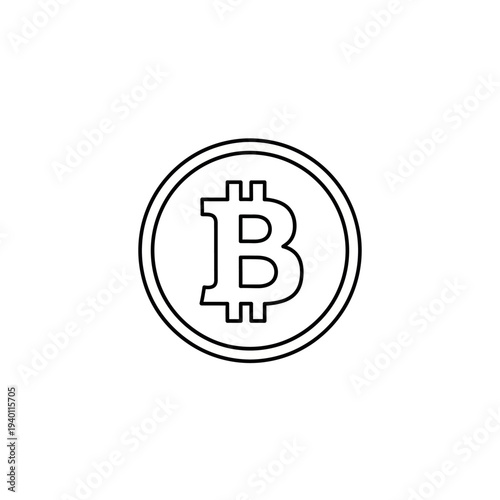 Digital Bitcoin Currency Illustration Symbol for Cryptocurrency Investment