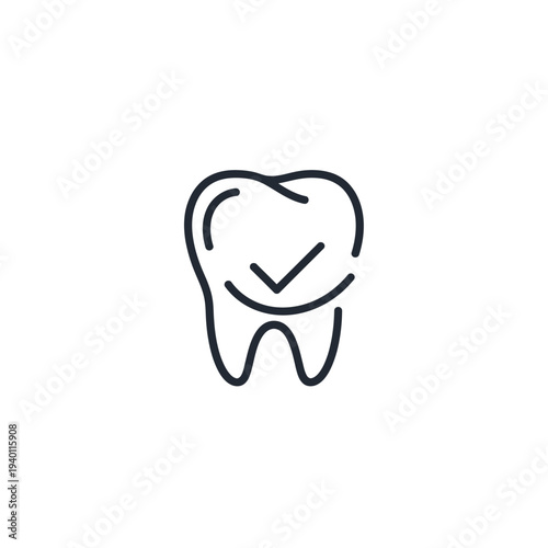 Healthy Smiling Tooth Icon with Personalized Dental Care Concept