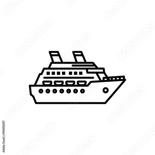 Luxury Cruise Ship Sailing on the Open Sea with Modern Design