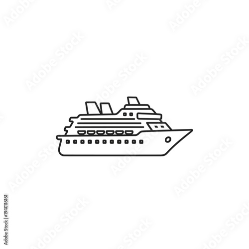 Luxury Yacht Cruise Ship in Open Sea with Modern Design and Elegant Features