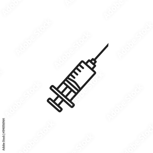 Medical Syringe Icon Set for Healthcare and Vaccination Concepts