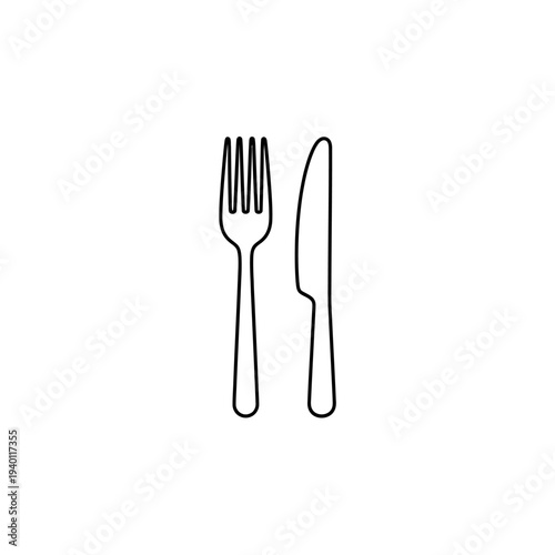 Minimalist Dining Utensil Set with Fork and Knife for Modern Food Presentation