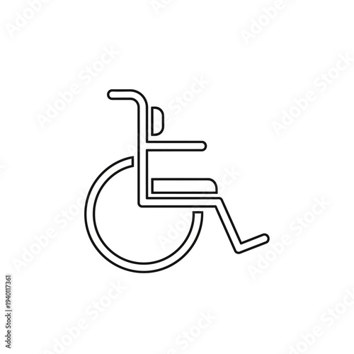 Minimalist Disability Access Icon Representing Wheelchair Accessibility