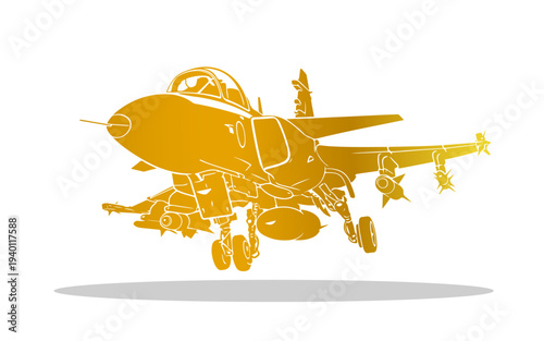 General Dynamics Fighting Falcon with rudal antarbenua