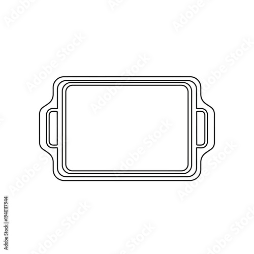 Minimalist Line Art Illustration of a Modern Electronics Component