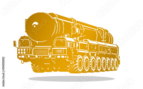 illustration of an intercontinental ballistic missile system