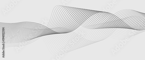 Abstract vector background with black wavy lines. EPS10