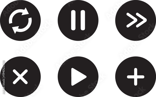 Media Control Buttons Icon Set Free Download Media Control Buttons Icon Set - GFXLoad