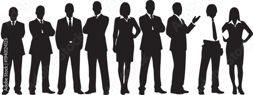 Vector Illustration Businessman Silhouette, A vector illustration of a silhouette businessman in a modern and sleek style. Perfect for business and corporate-themed designs