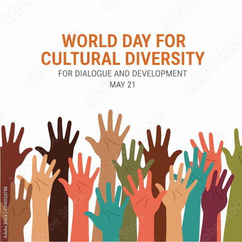 World Day for Cultural Diversity Hands Raised.