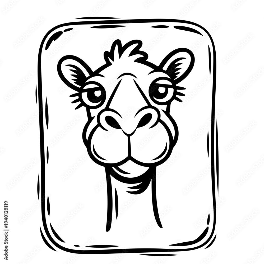 Fototapeta premium Cute camel, vector illustration as a design element