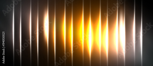 Vertical light streaks create glowing effect. Brightness increases toward center, fading to darkness. Simple, modern design.