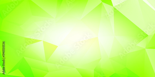 Abstract Low Poly Geometric Background with Green Triangle Pattern. vector illustration