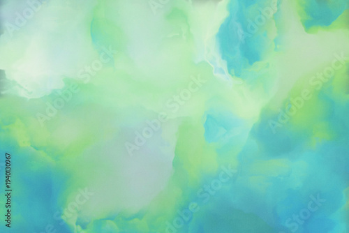 Wallpaper Mural Watercolor-style green grainy abstract background. Digital render. Torontodigital.ca