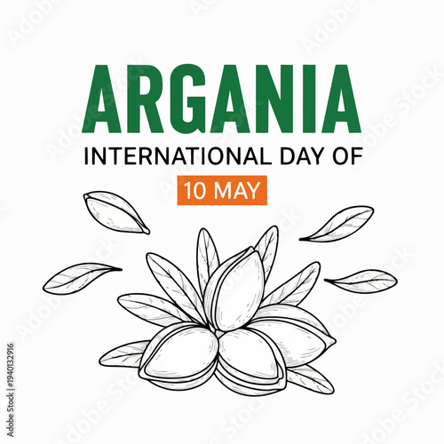 Argania International Day of 10 May illustration.