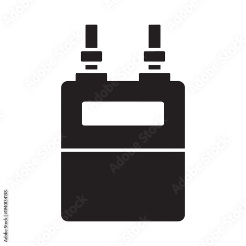 Simple black silhouette illustration of a water cooler dispenser
