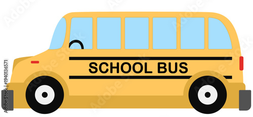 cartoon school bus vector illustration