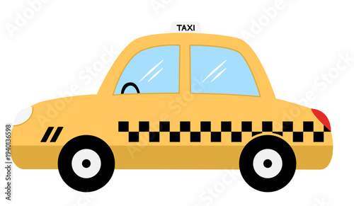 cartoon taxi cab vector illustration