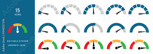 Tableau sur toile Speedometer icon set