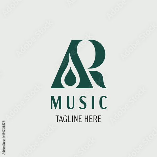 Clean minimalist ar brand logo design centered