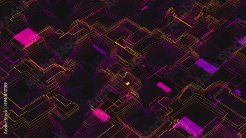 Wallpaper Mural 4k Seamless vjloop video of an abstract digital grid for technology and data infrastructure presentations Torontodigital.ca