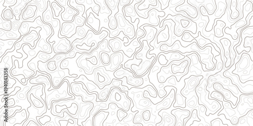 Topographic map illustration with wavy contour lines on white background_1