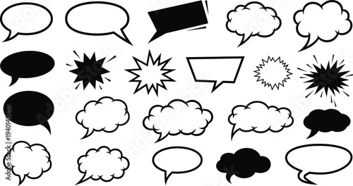 Comic Speech and Thought Bubbles Collection