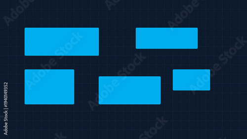 Geometric shapes arranged in a vector illustration