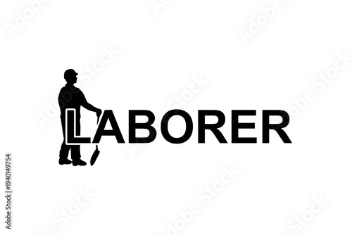 This is a vector image of a project worker logo suitable for use in designing company logos, t-shirts, posters, banners, demonstrations, communities, hats, flyers, stickers,