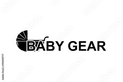 This is a vector image of a baby equipment logotype suitable for use in logo designs for baby equipment companies, shops, supplies, content, clothing, toddlers