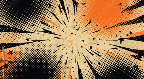 Trendy halftone collage grunge abstract background texture