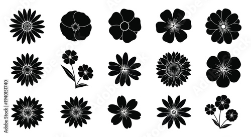 A collection of various intricate and symmetrical snowflake designs