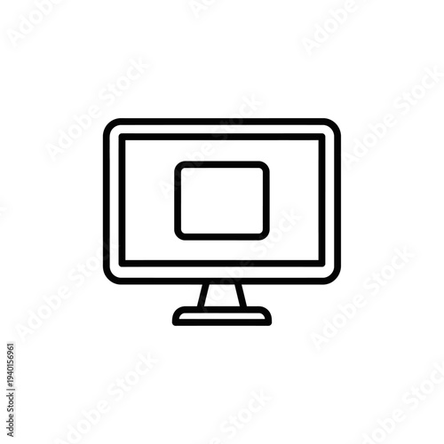 Modern Computer Screen Display with Digital Interface for Technology Use
