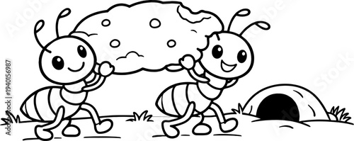 Ants on a crumb mission