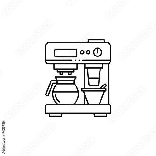 Modern Coffee Maker Appliance for Home Brewing and Kitchen Use