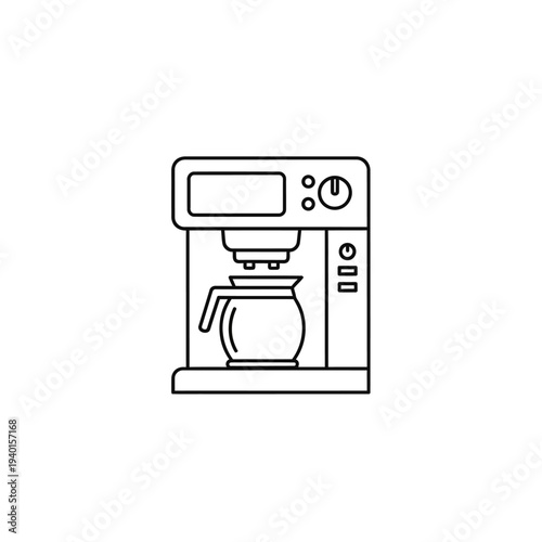 Modern Coffee Maker Appliance in Minimalist Kitchen Interior