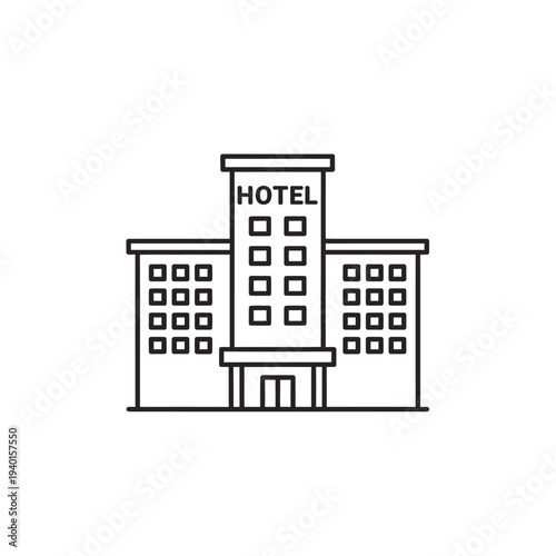 Modern Hotel Building Exterior Facade Downtown City Architecture