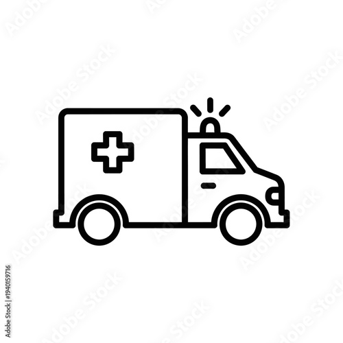 Wallpaper Mural Modern Medical Ambulance Vehicle with Emergency Lights and Medical Cross Torontodigital.ca