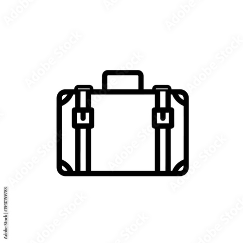 Modern Travel Briefcase Icon for Business and Luggage Icons