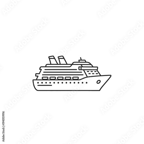 Modern Passenger Cruise Ship Docked at Port for Leisure Travel