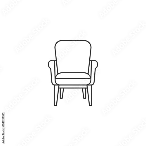 Modern Minimalist Armchair with Comfortable Cushion and Elegant Design