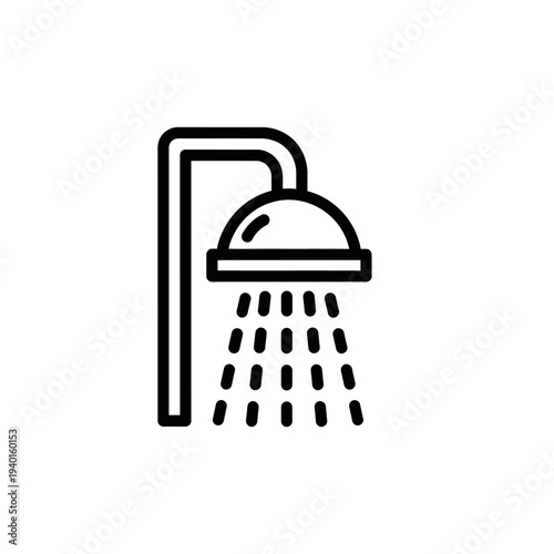 Modern Showerhead Illustration Highlighting Bathroom Daily Hygiene