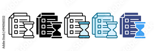 Exam Preparation Icon Set Multiple Style Collection