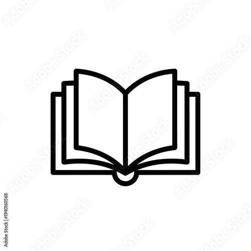 Open Book Illustration for Educational and Literature Themes