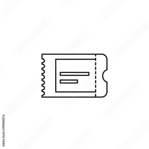 Modern Ticket Stub for Events and Travel - Creative Design Element
