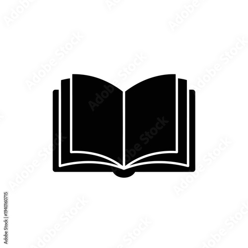 Open Book Illustration with Pages Spread Out for Knowledge and Learning